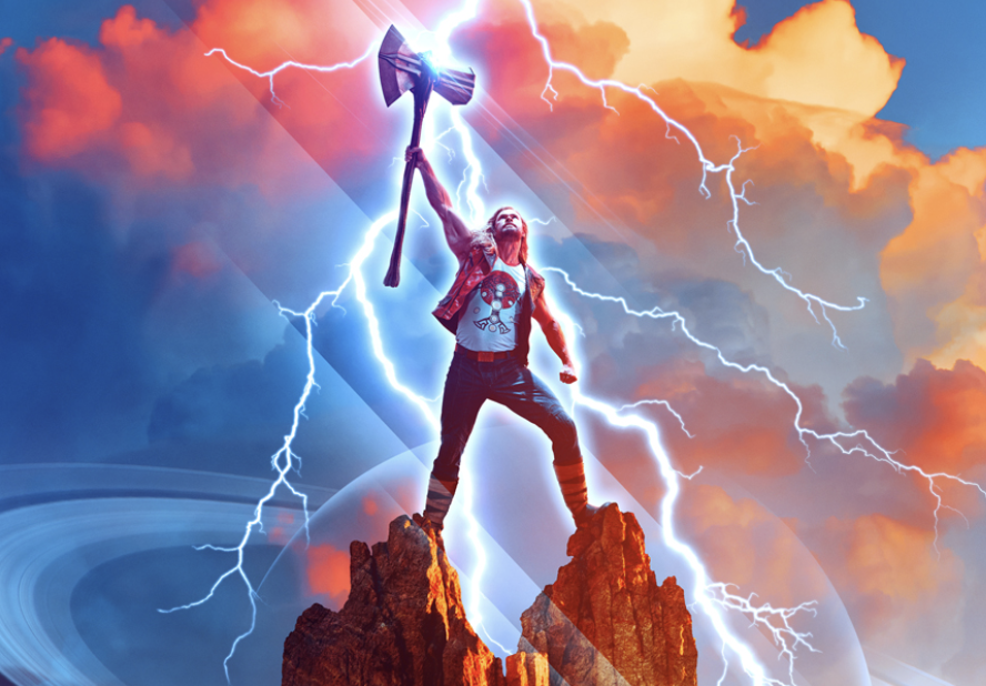 thor holding up his axe