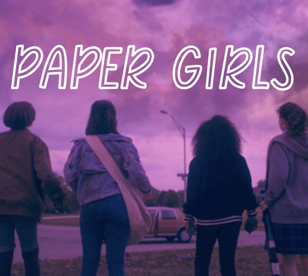 Paper Girls text above four girls