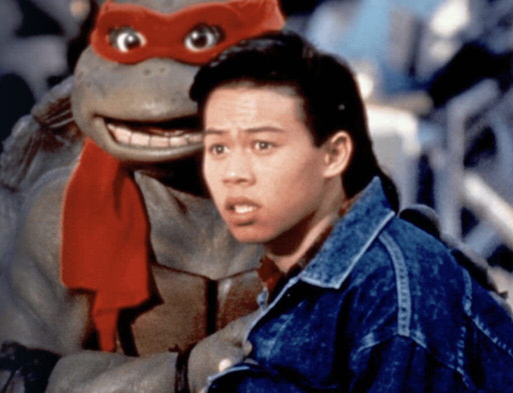 Ernie Reyes Jr. and a Ninja Turtle