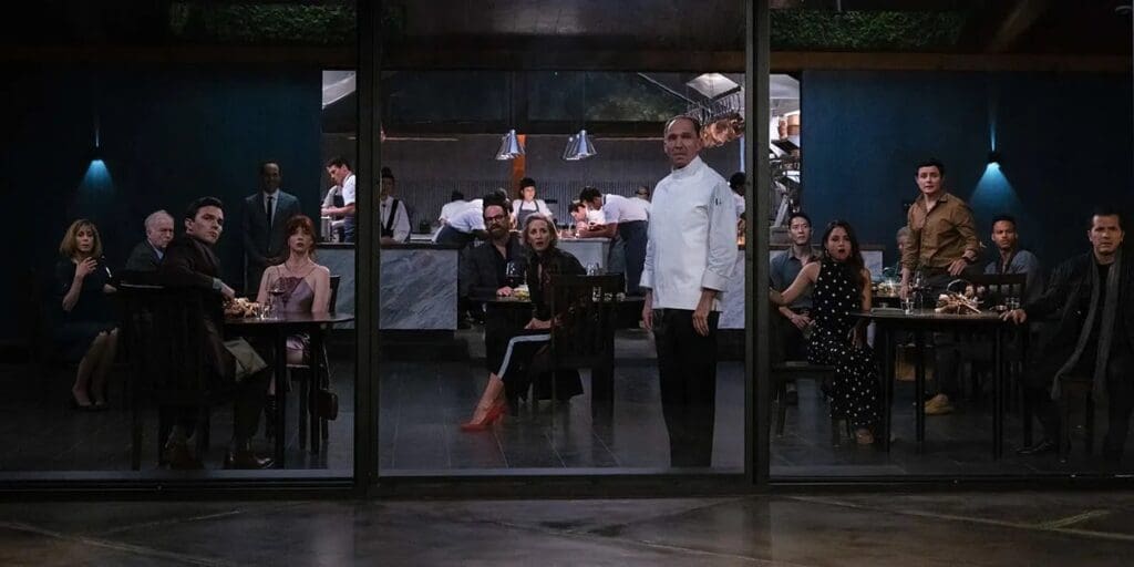 THE MENU Movie Scene, People in a Restuarant