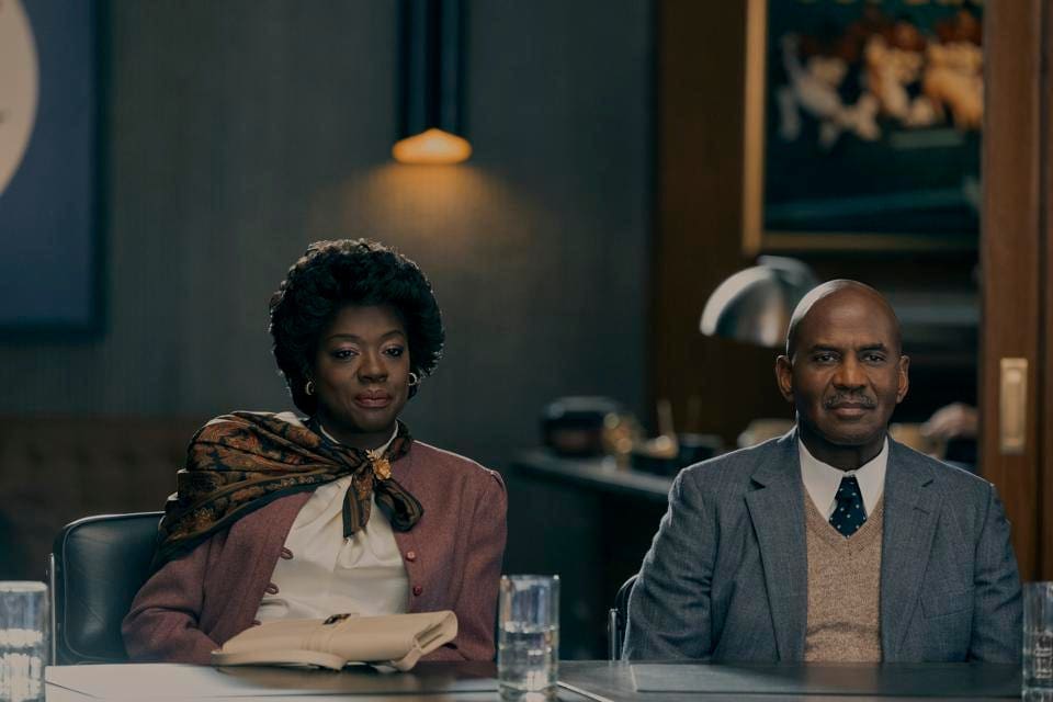 Viola Davis and Julius Tennon in 'AIR'. All Rights Reserved by Amazon Studios.