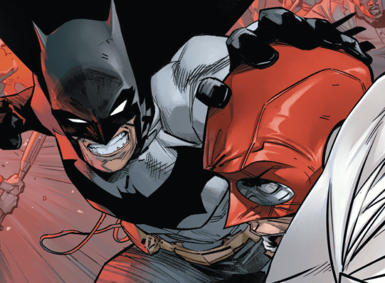 A Batman Character in Grey and Black Poster