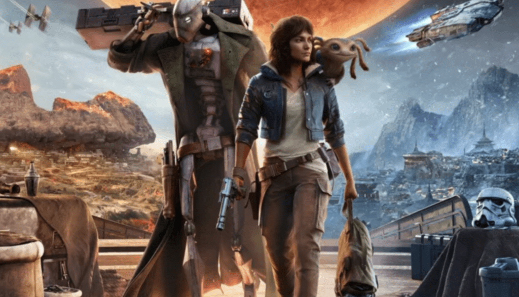 A Scene of a Comic Cover Poster in Color
