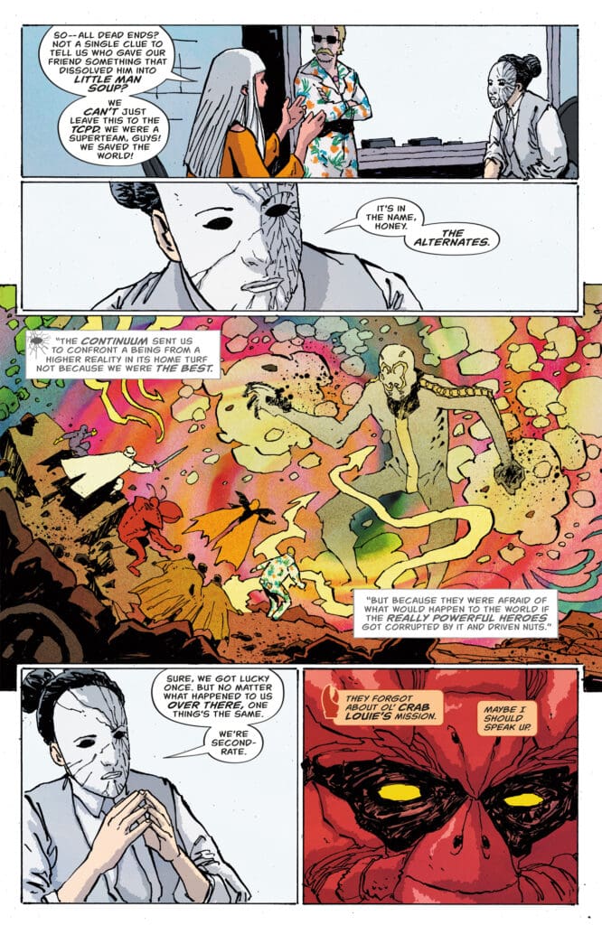 Page of the comic by Dark horse Comics. A spinoff of Minor Threats.