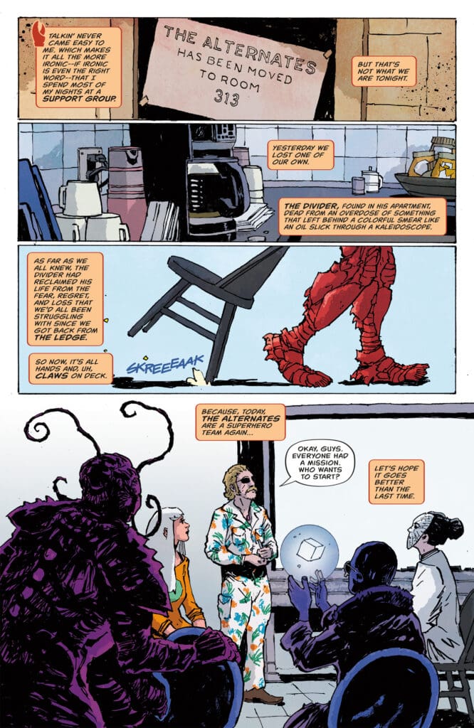 First page of the Alternates issue 2 by Dark horse Comics