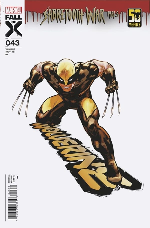 Wolverine Issue 43, Variant Cover. All images by Marvel Comics. 