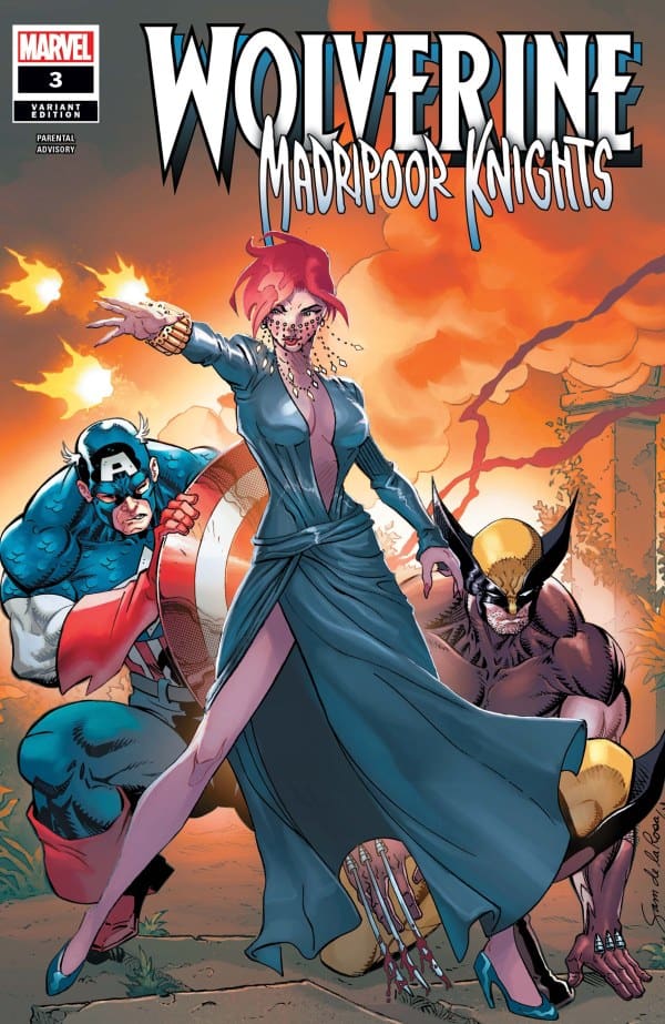 WOLVERINE Madripoor Knights #3 Variant Cover. All images by Marvel Comics.