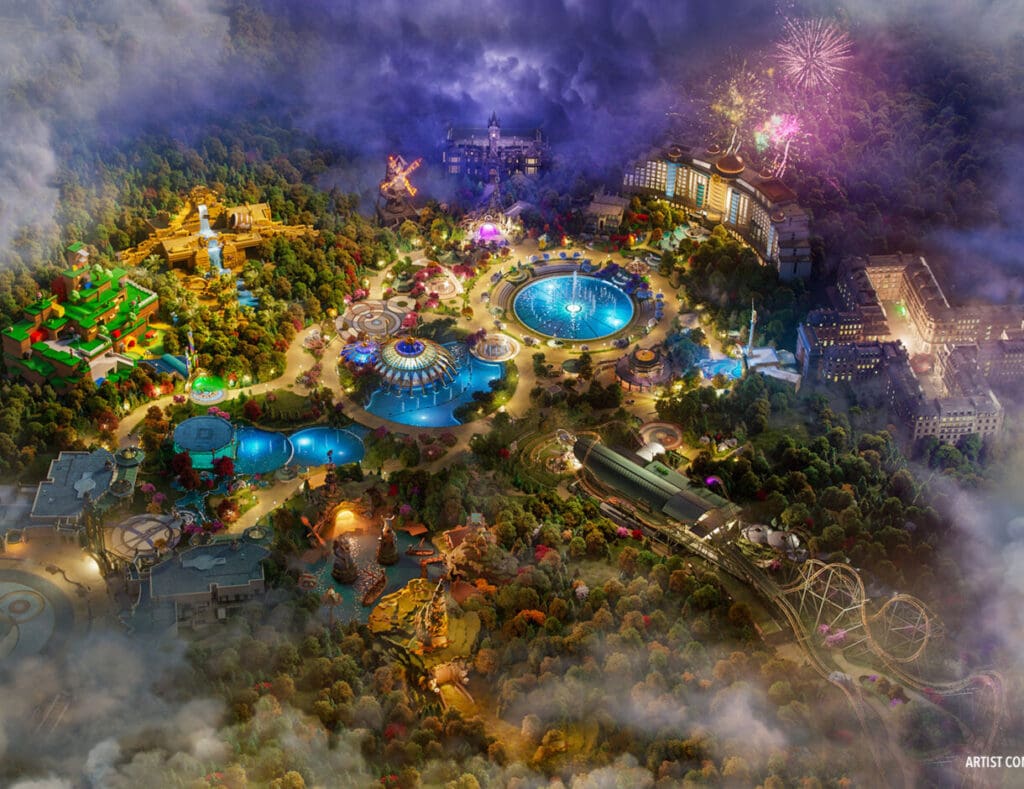 Artist drawing of Universal EPIC Universe coming to Orlando, Florida in May 2025. Image by Universal EPIC Universe.