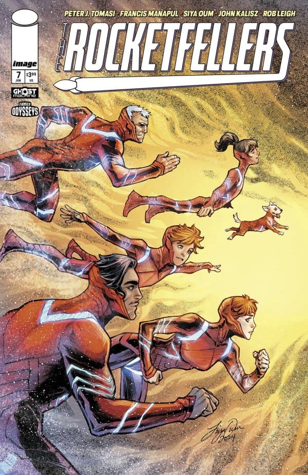 The Rocketfellers #7 Variant Cover. Image by Ghost Machine at Image Comics.