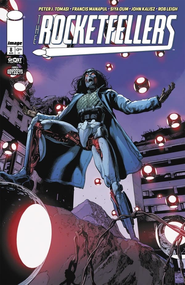 The Rocketfellers #8 Variant Cover. Image by Ghost Machine at Image Comics.