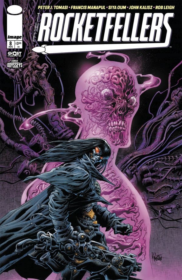 The Rocketfellers #8 Variant Cover. Image by Ghost Machine at Image Comics.