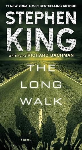 The Long Walk by Stephen King, written under the name Richard Bachman. 45th Anniversary. By Pocket Books Publisher.