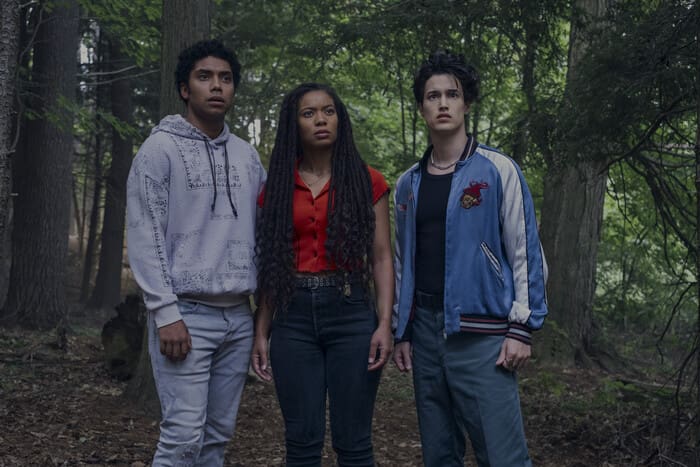 Chance Perdomo (Andre Anderson), Jaz Sinclair (Marie Moreau), Derek Luh (Jordan Li). Photo Credit: Brooke Palmer/Prime Video Copyright: Amazon Studios