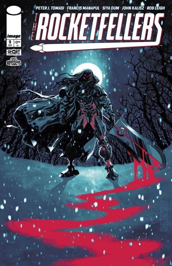 The Rocketfellers #9 Variant Cover. Image by Ghost Machine at Image Comics.