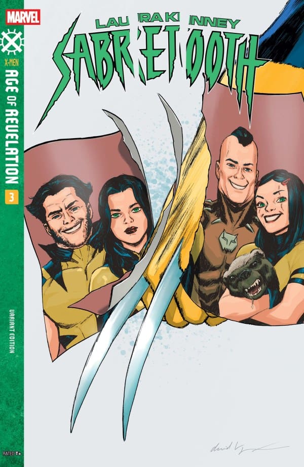 Laura Kinney: SABRETOOTH #3 Variant Cover by Marvel Comics.