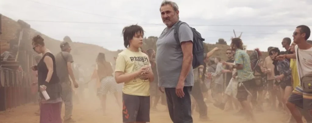 Sergi López and Bruno Núñez Arjona in 'Sirât.' Courtesy of Neon.