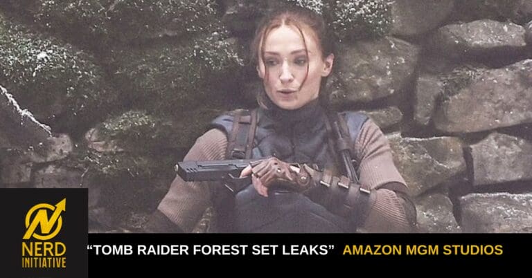 Sophie Turner Rocks The Dual Wield in “Tomb Raider” Set Leak