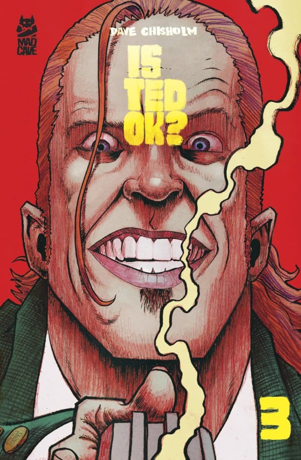 Is Ted Ok? #3 Cover. Image by Mad Cave Studios.