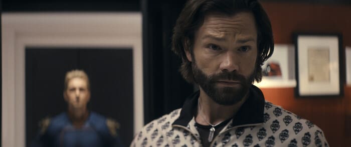 Antony Starr (Homelander), Jared Padalecki (Mister Marathon) Photo Credit: Courtesy Of Prime Copyright: © Amazon Content Services LLC