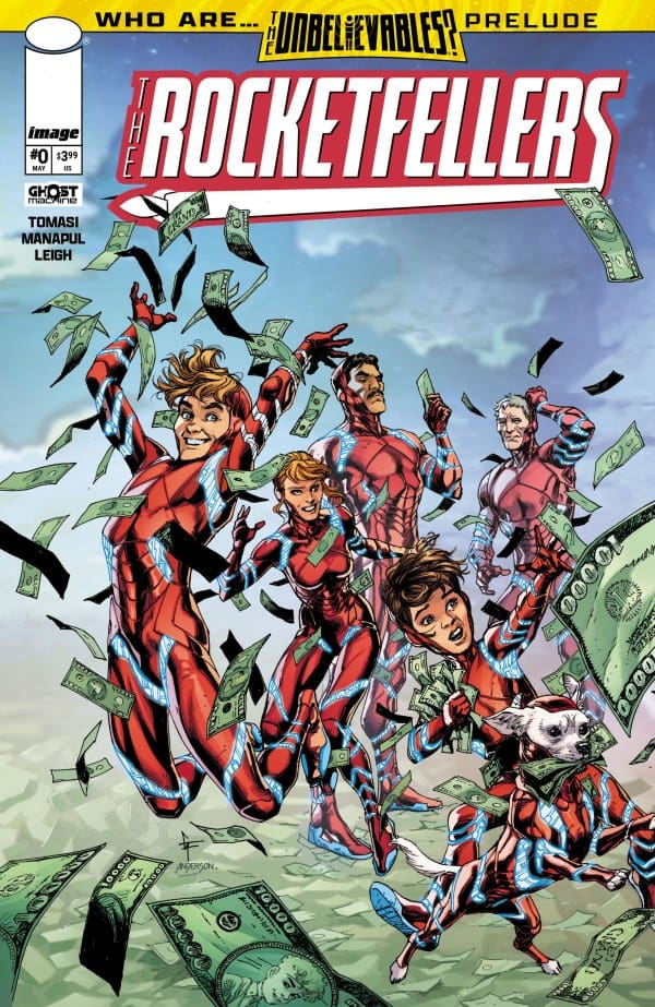 The Rocketfellers #0 Variant Cover from Ghost Machine Pro at Image Comics.