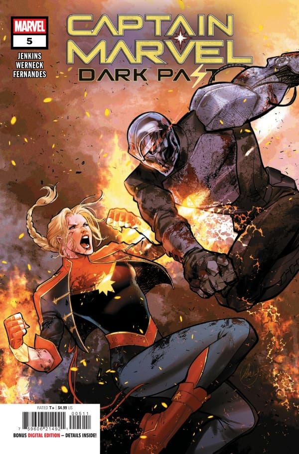 Captain Marvel: Dark Past #5 Cover by Lucas Werneck. Image from Marvel Comics