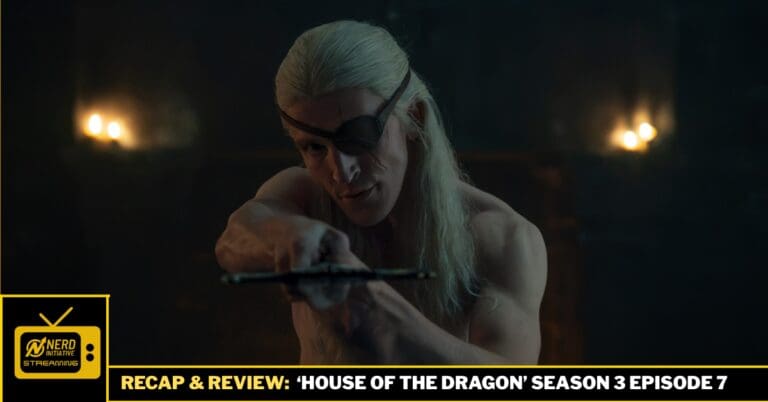 Blond-haired warrior with an eyepatch lunges forward, dagger aimed at the camera in a dark, candlelit dungeon setting.