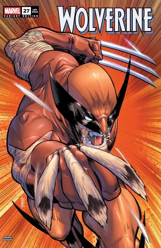 WOLVERINE #27 Variant Cover. Image courtesy of Marvel Comics