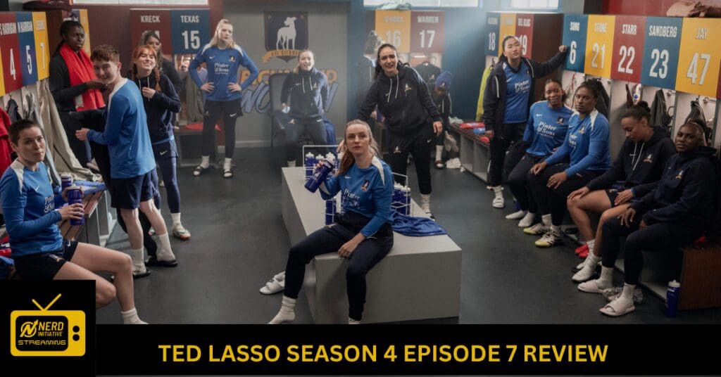 Team in locker room from Ted Lasso.