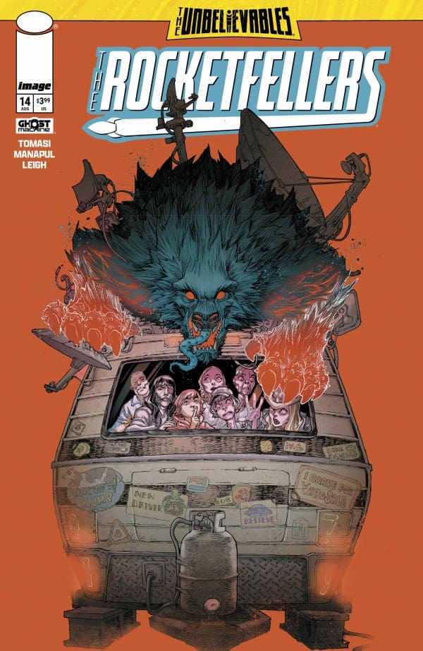 The Rocketfellers #14 Cover. Image courtesy of Ghost Machine Pro at Image Comics.
