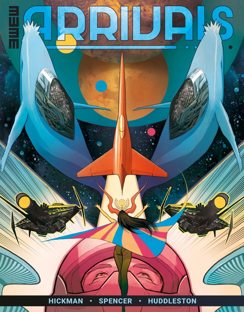 Three Worlds/Three Moons: Arrivals #1 cover by Mike Huddleston. Image from Dark Horse Comics.